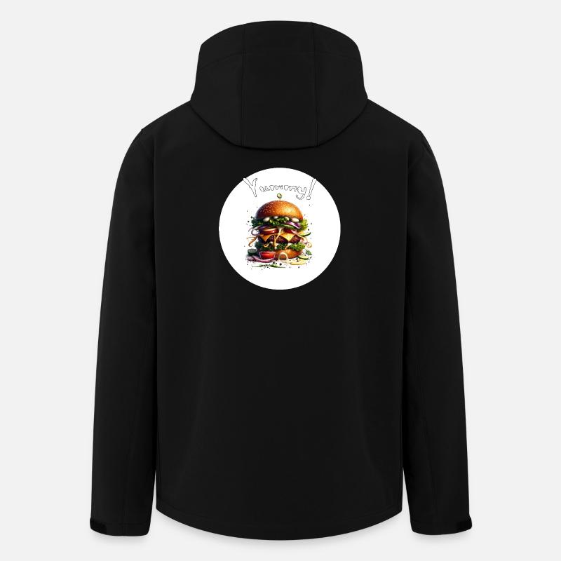 Yummy Burger Art - Men’s Recycled Softshell Jacket by Stanley/Stella - black