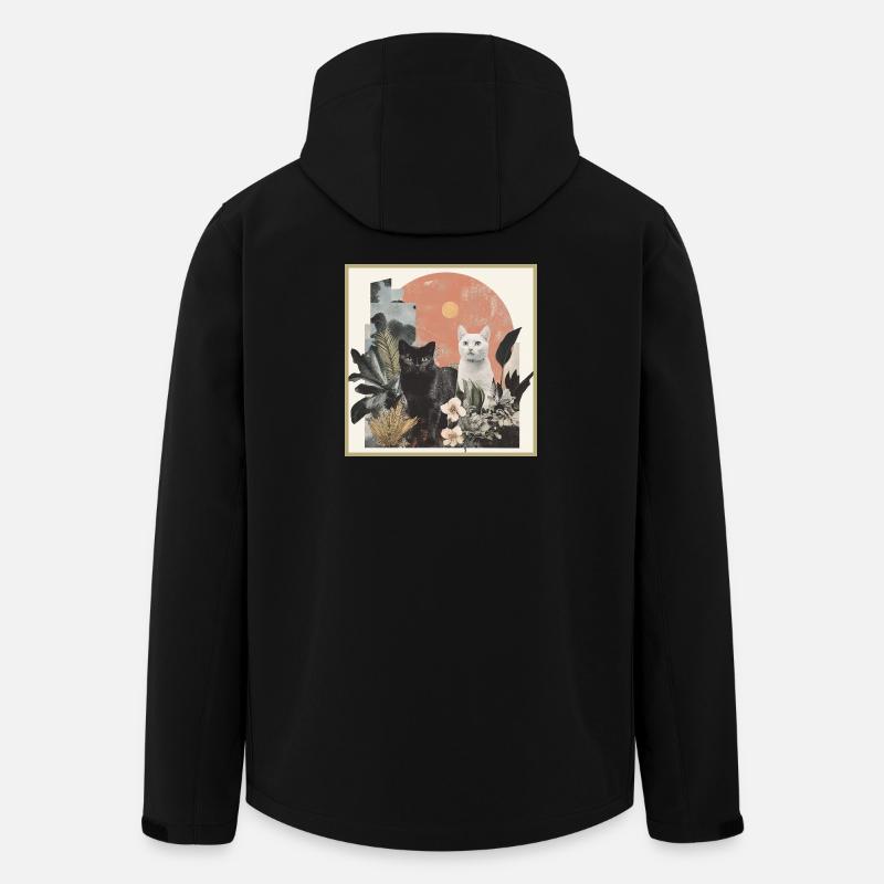 cats collage - Men’s Recycled Softshell Jacket by Stanley/Stella - black