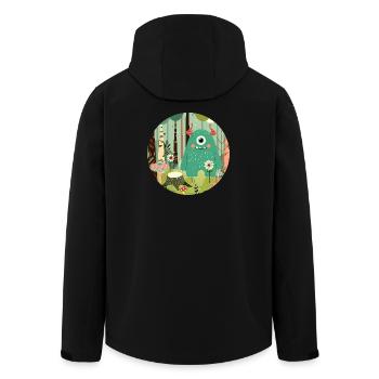 Monstre mignon dans la forêt magique - Veste softshell homme en polyester recyclé Stanley/Stella - noir - Dos - AI Model Male 185 light (185cm)