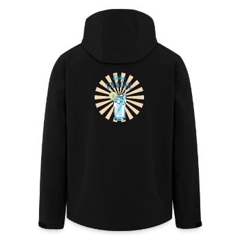 Enjoy Tin Gonic - Men’s Recycled Softshell Jacket by Stanley/Stella - black - Back - AI Model Male 185 light (185cm)