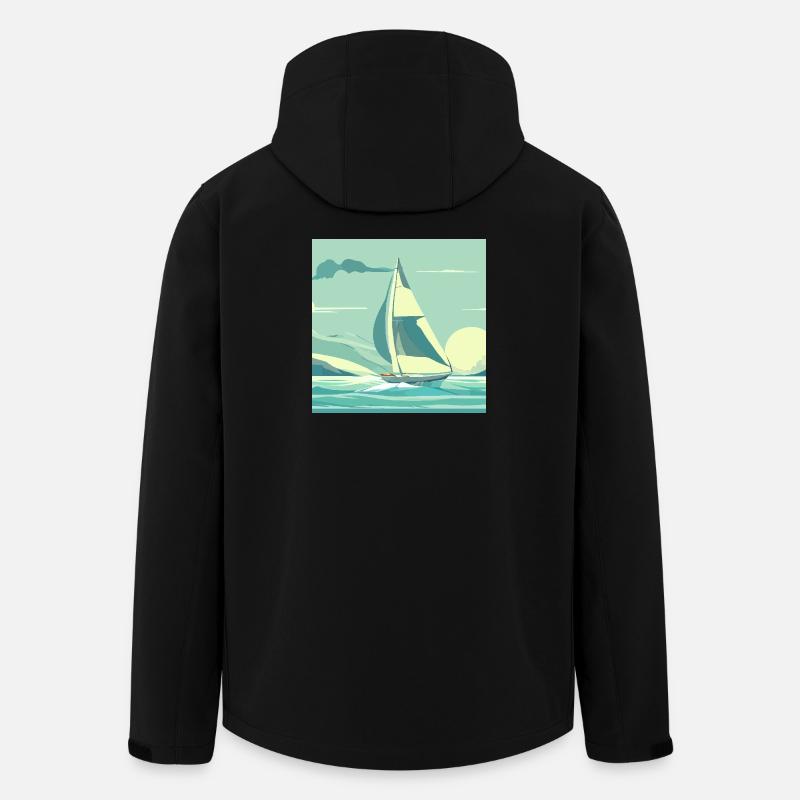 Sailing Boat - Recycelte Männer Softshell-Jacke von Stanley/Stella - Schwarz
