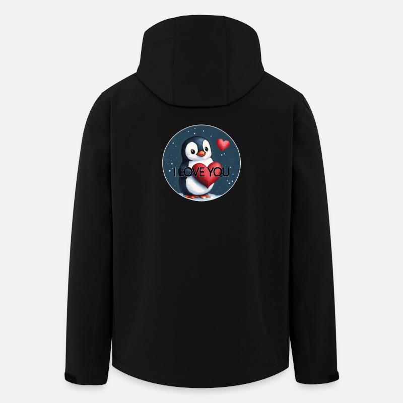I LOVE YOU PINGUIN - Recycelte Männer Softshell-Jacke von Stanley/Stella - Schwarz