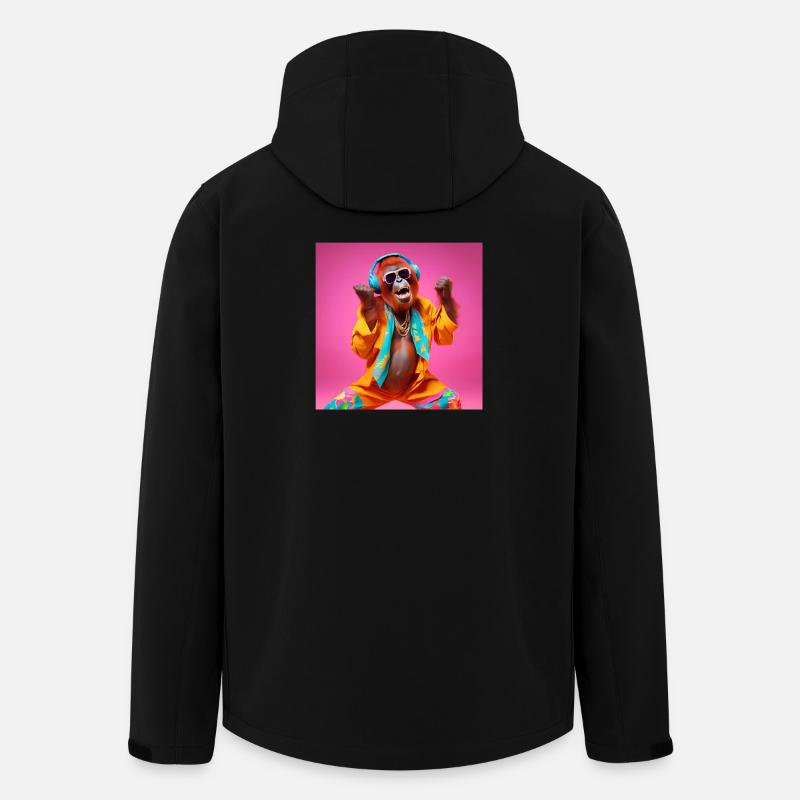 Orang-Utan, Affe, Primat - Recycelte Männer Softshell-Jacke von Stanley/Stella - Schwarz