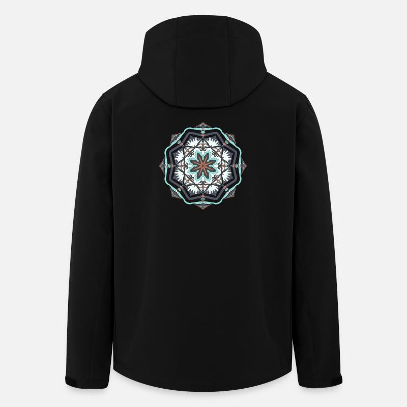 Mandala étoile de mer - Veste softshell homme en polyester recyclé Stanley/Stella - noir