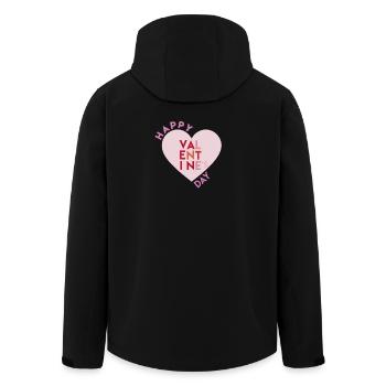 Happy Valentines Day 2 - Recycelte Männer Softshell-Jacke von Stanley/Stella - Schwarz - Hinten - AI Model Male 185 light (185cm)