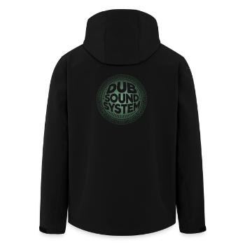 Dub sound system logo, for music lovers - Men’s Recycled Softshell Jacket by Stanley/Stella - black - Back - AI Model Male 185 light (185cm)