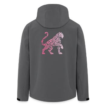 Gradient Tribal Panther - Recycelte Männer Softshell-Jacke von Stanley/Stella - Anthrazit - Hinten - AI Model Male 185 light (185cm)