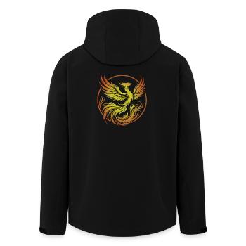 Phönix des Feuerkreises - Recycelte Männer Softshell-Jacke von Stanley/Stella - Schwarz - Hinten - AI Model Male 185 light (185cm)