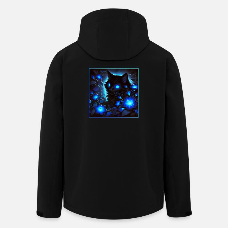 A shimmering glowing little black cat - Men’s Recycled Softshell Jacket by Stanley/Stella - black