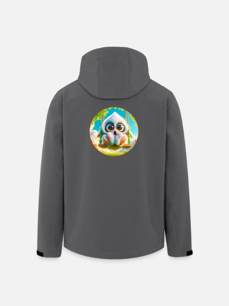 Cute cuddly monster - Men’s Recycled Softshell Jacket by Stanley/Stella - black