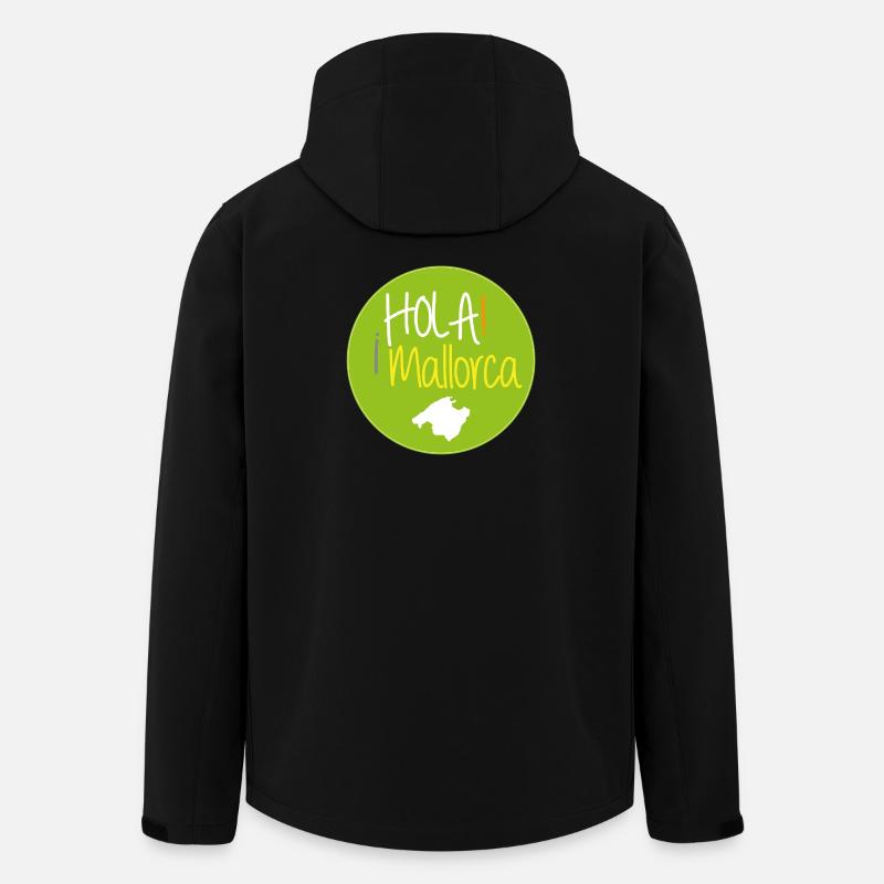 ¡HOLA! Mallorca (beidseitig) - Recycelte Männer Softshell-Jacke von Stanley/Stella - Schwarz