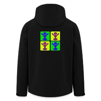 Alien Cowboy Pop Art Design - Veste softshell homme en polyester recyclé Stanley/Stella - noir - Dos - AI Model Male 185 light (185cm)