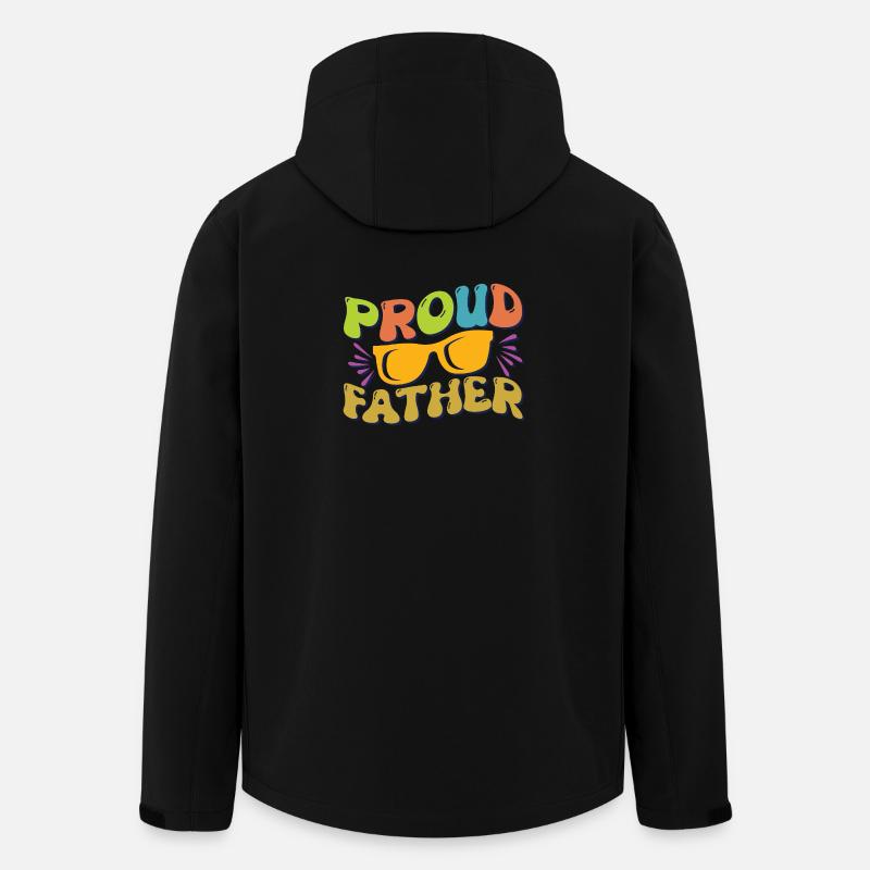 Stolzer Vater - Recycelte Männer Softshell-Jacke von Stanley/Stella - Schwarz