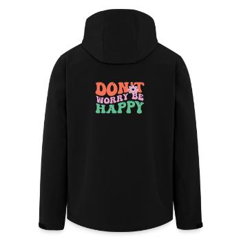 Ne vous inquiétez pas, heureux - Veste softshell homme en polyester recyclé Stanley/Stella - noir - Dos - AI Model Male 185 light (185cm)