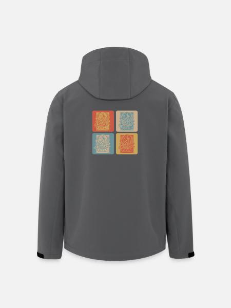 Astronomy Retro Design - Men’s Recycled Softshell Jacket by Stanley/Stella - black