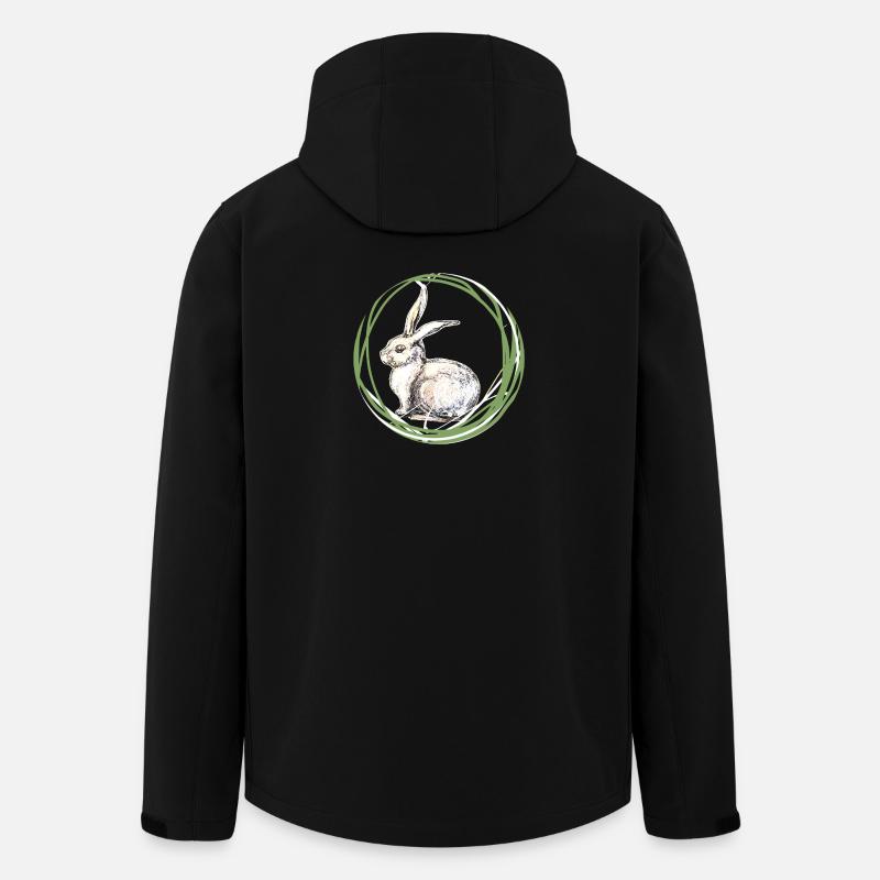 Hasenmotiv - Recycelte Männer Softshell-Jacke von Stanley/Stella - Schwarz