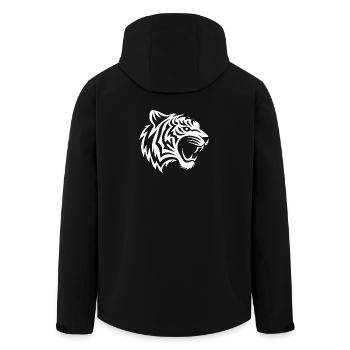 Tigre tribal blanc - Veste softshell homme en polyester recyclé Stanley/Stella - noir - Dos - AI Model Male 185 light (185cm)