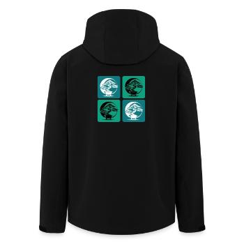 Bonsaï Yin Yang - Veste softshell homme en polyester recyclé Stanley/Stella - noir - Dos - AI Model Male 185 light (185cm)