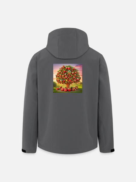 Erdbeere, Obst, ich liebe Erdbeeren - Recycelte Männer Softshell-Jacke von Stanley/Stella - Schwarz