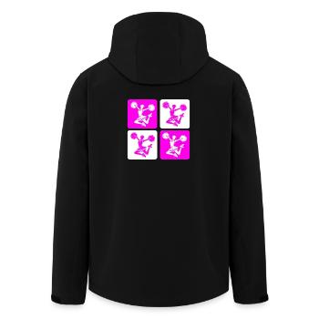 Conception de pom-pom girl - Veste softshell homme en polyester recyclé Stanley/Stella - noir - Dos - AI Model Male 185 light (185cm)