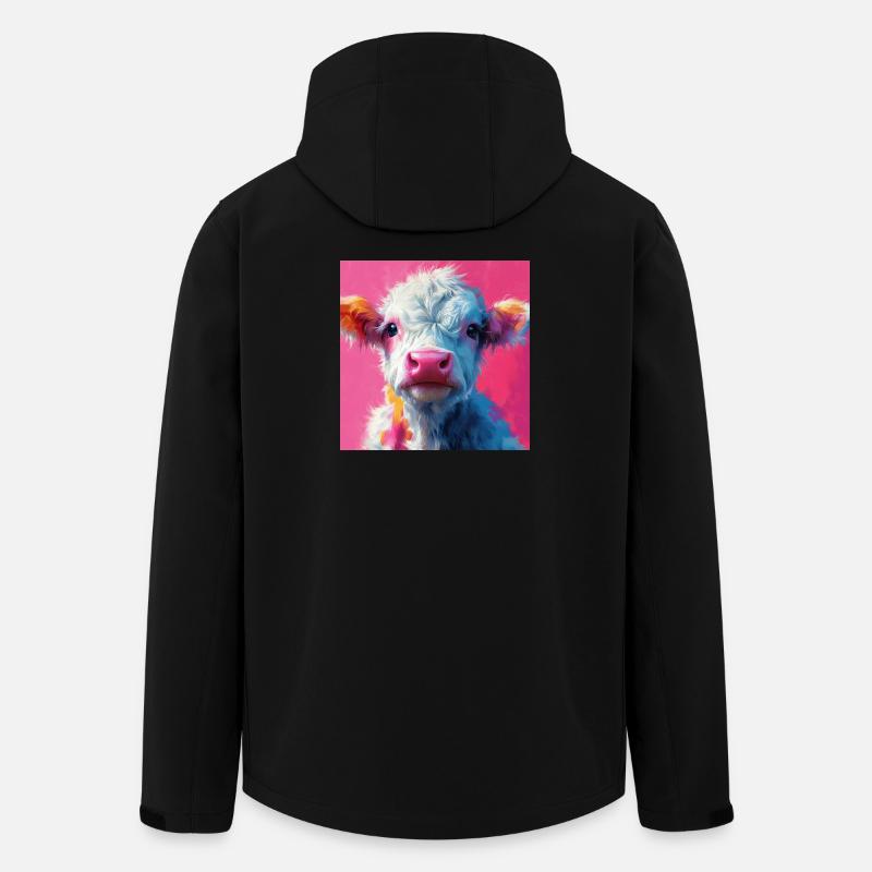 Pink Cow - Recycelte Männer Softshell-Jacke von Stanley/Stella - Schwarz