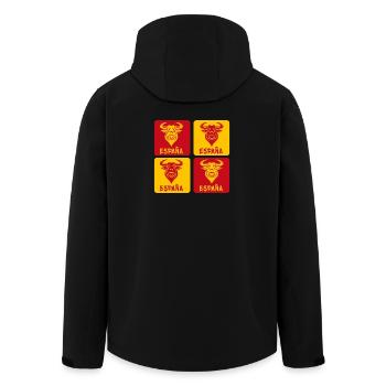 Espagne Taureau National Couleurs Design - Veste softshell homme en polyester recyclé Stanley/Stella - noir - Dos - AI Model Male 185 light (185cm)