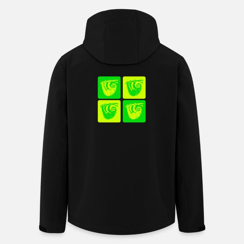 Entspanntes Faultier – Nimm’s locker - Recycelte Männer Softshell-Jacke von Stanley/Stella - Schwarz