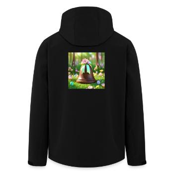 pâques, happy easter, joyeuses pâques - Veste softshell homme en polyester recyclé Stanley/Stella - noir - Dos - AI Model Male 185 light (185cm)