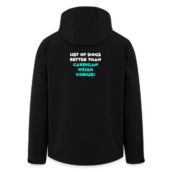 Cardigan Welsh Corgi - Men’s Recycled Softshell Jacket by Stanley/Stella - black - Back - AI Model Male 185 light (185cm)