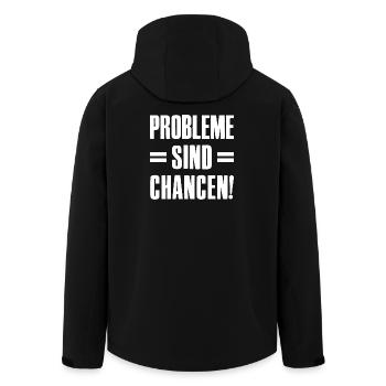 Problems Are Opportunities Founders Entrepreneurs Startup - Men’s Recycled Softshell Jacket by Stanley/Stella - black - Back - AI Model Male 185 light (185cm)