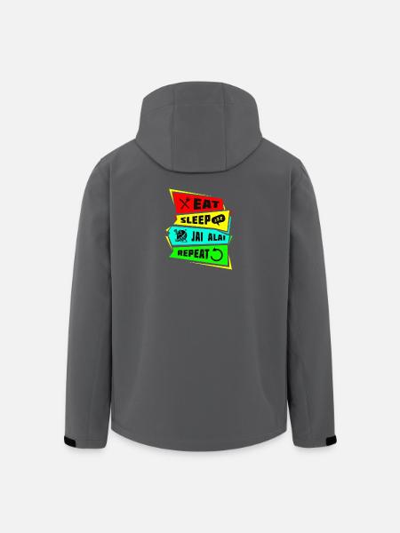 Eat Sleep Jai Alai Repeat - Men’s Recycled Softshell Jacket by Stanley/Stella - black