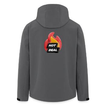Hot Deal Déclaration de Flamme 3D Icône de design - Veste softshell homme en polyester recyclé Stanley/Stella - noir - Dos - AI Model Male 185 light (185cm)