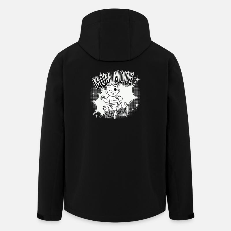 Mom Mode On – Sleep Mode Off - Recycelte Männer Softshell-Jacke von Stanley/Stella - Schwarz
