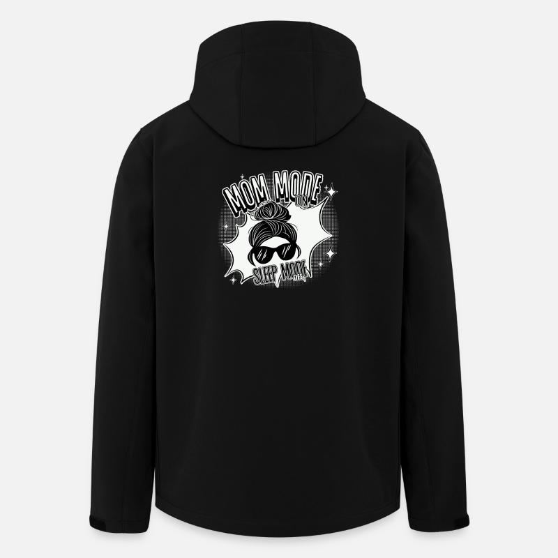 Mode Maman Activé – Mode veille désactivé - Veste softshell homme en polyester recyclé Stanley/Stella - noir