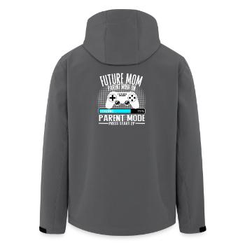 Future Mom – Parent Mode On - Recycelte Männer Softshell-Jacke von Stanley/Stella - Schwarz - Hinten - AI Model Male 185 light (185cm)