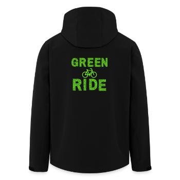 GREEN RIDE - Veste softshell homme en polyester recyclé Stanley/Stella - noir - Dos - AI Model Male 185 light (185cm)
