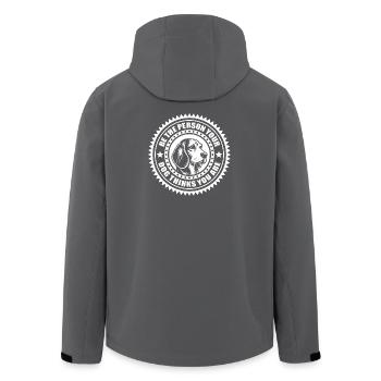 Beagle - Be the person your dog thinks you are - Recycelte Männer Softshell-Jacke von Stanley/Stella - Anthrazit - Hinten - AI Model Male 185 light (185cm)