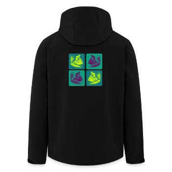 Jet Ski Splash Art – Neon Ride - Veste softshell homme en polyester recyclé Stanley/Stella - noir - Dos - AI Model Male 185 light (185cm)