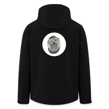 Ida Igel - Recycelte Männer Softshell-Jacke von Stanley/Stella - Schwarz - Hinten - AI Model Male 185 light (185cm)