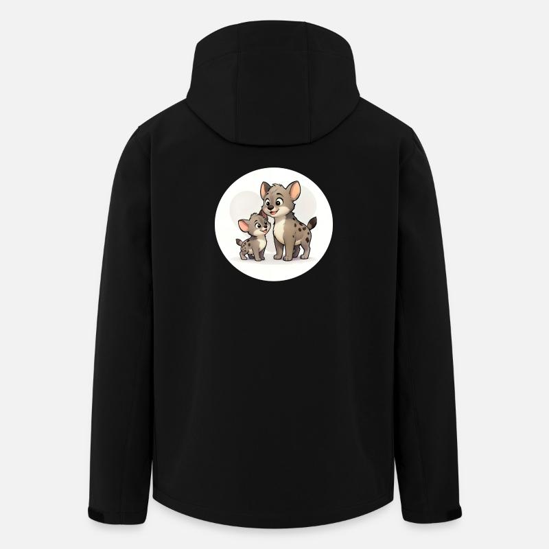 Hyänen Familie - Recycelte Männer Softshell-Jacke von Stanley/Stella - Schwarz
