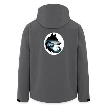 Wolf Landscape - Men’s Recycled Softshell Jacket by Stanley/Stella - anthracite - Back - AI Model Male 185 light (185cm)