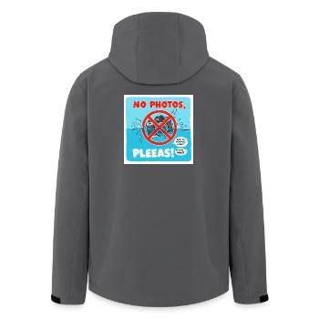 Kein Fotos im Schwimmbad! Foto Verbotsschild - Recycelte Männer Softshell-Jacke von Stanley/Stella - Anthrazit - Hinten - AI Model Male 185 light (185cm)