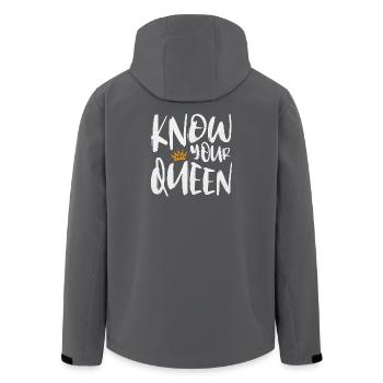 Know Your Queen - Recycelte Männer Softshell-Jacke von Stanley/Stella - Anthrazit - Hinten - AI Model Male 185 light (185cm)