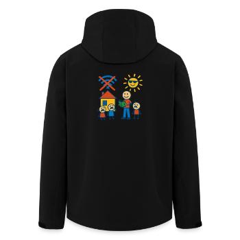Pas de Wi-Fi, pas de pitié - Veste softshell homme en polyester recyclé Stanley/Stella - noir - Dos - AI Model Male 185 light (185cm)