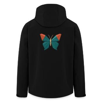 Papillon en origami - Veste softshell homme en polyester recyclé Stanley/Stella - noir - Dos - AI Model Male 185 light (185cm)