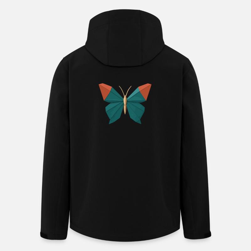 Origami Schmetterling - Recycelte Männer Softshell-Jacke von Stanley/Stella - Schwarz
