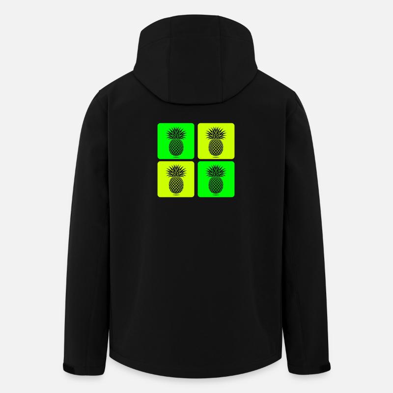 Pop Art Pineapple - Men’s Recycled Softshell Jacket by Stanley/Stella - black