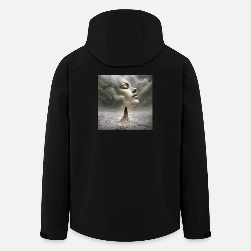 Stille Begegnung im Sturm der Gedanken - Recycelte Männer Softshell-Jacke von Stanley/Stella - Schwarz