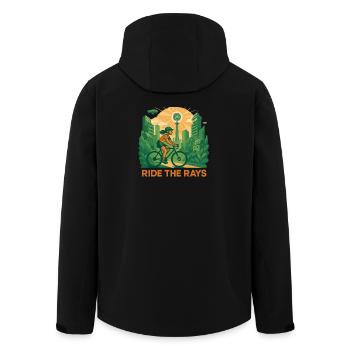 Ride the Rays - Men’s Recycled Softshell Jacket by Stanley/Stella - black - Back - AI Model Male 185 light (185cm)
