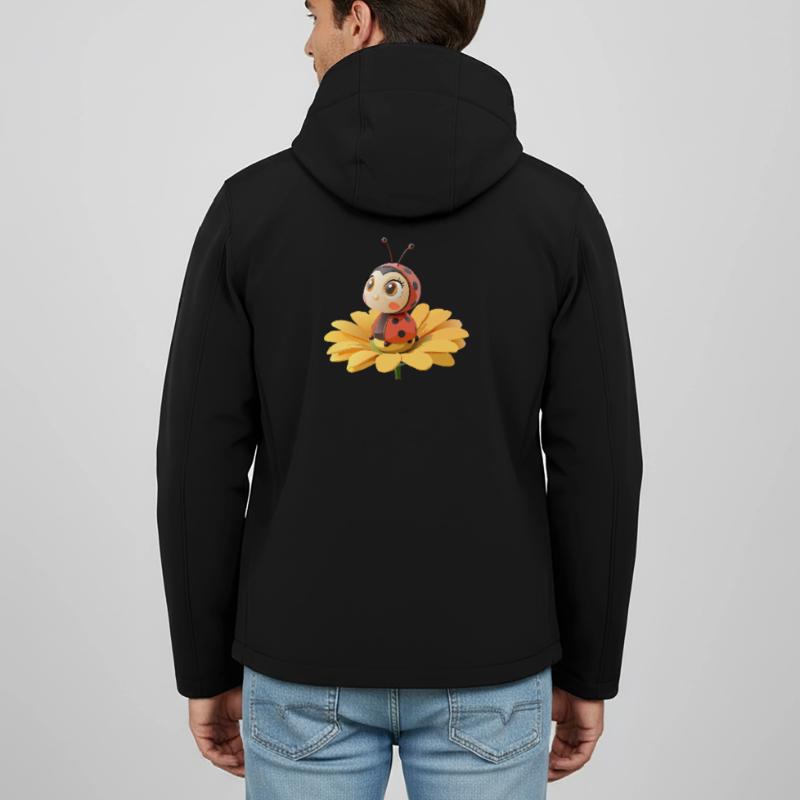 Süßer Marienkäfer auf einer Blume Recycelte Männer Softshell-Jacke von Stanley/Stella